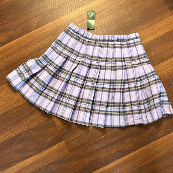 Wild fable, juniors pleated skirt. Medium, lavender plaid, new with tags - Picture 5 of 7